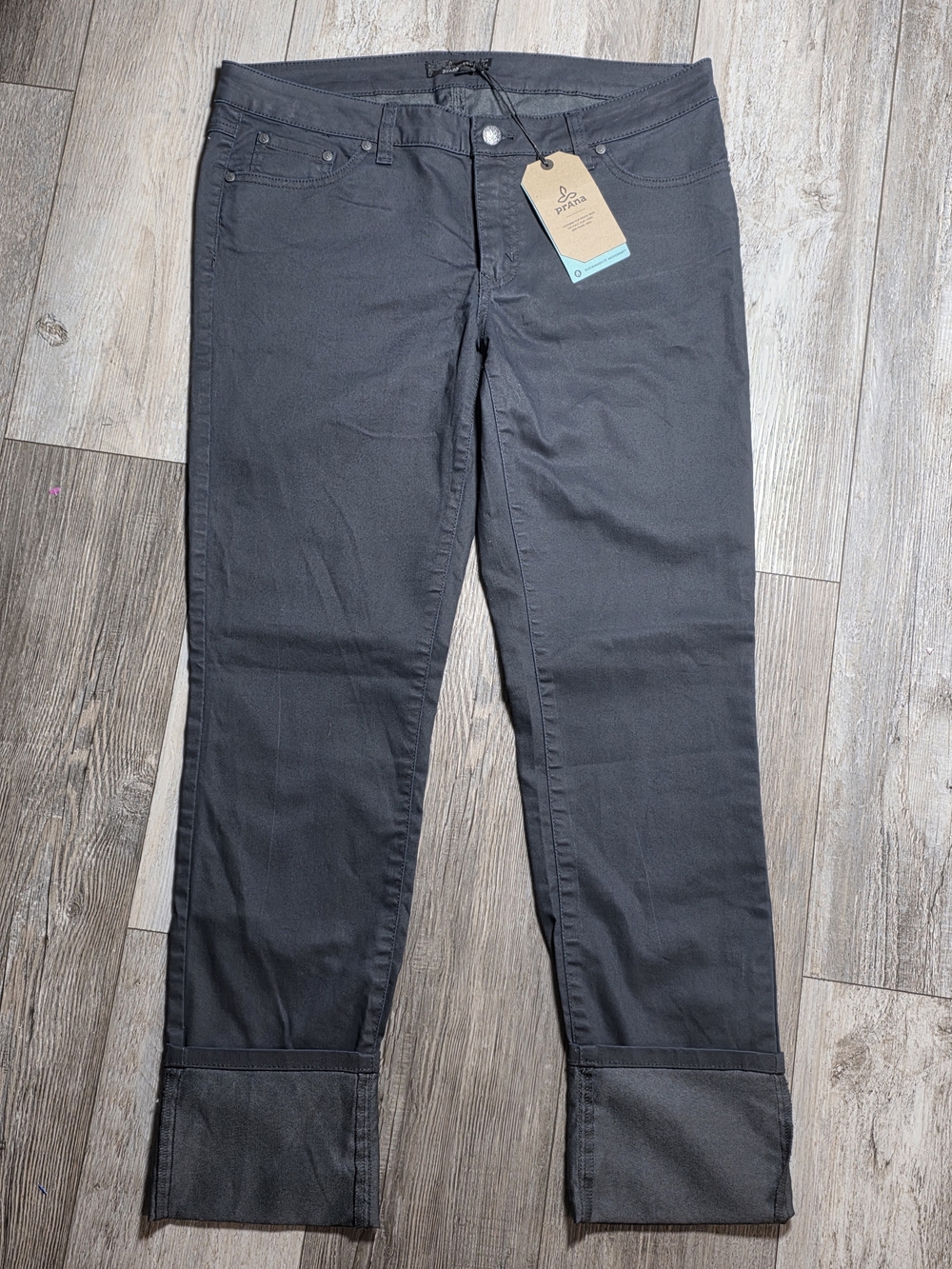 prAna Women's Kara Midnight Wash Narrow Straight Leg Jeans Sz 12 *NWT